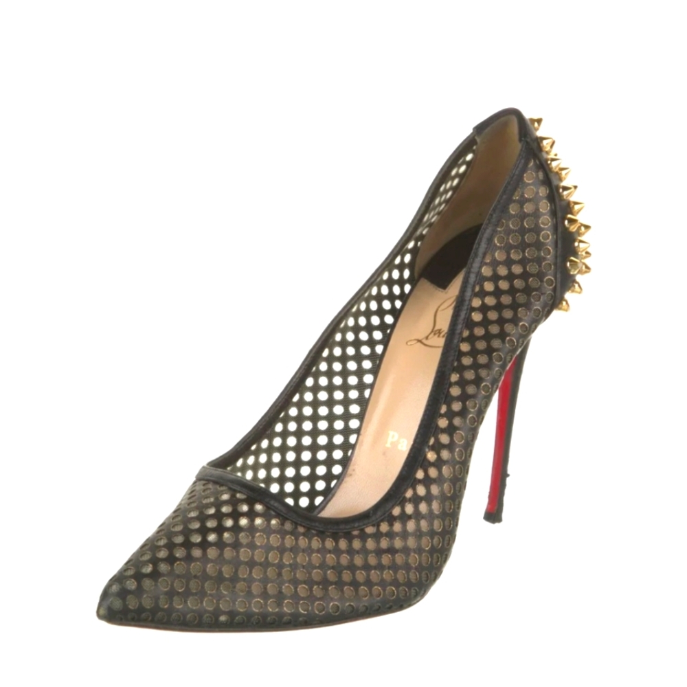 Sexy Christian Louboutin Leather Spiked Pumps